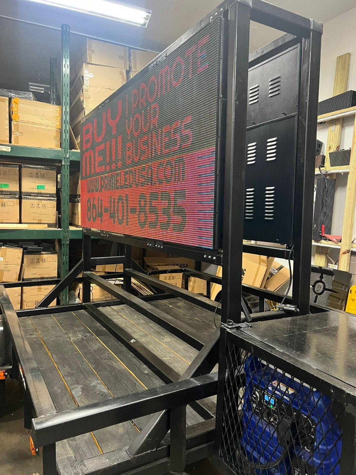 2 Sided 3 x 7 Digital Message Board LED Sign Trailer Mobile sign Made In USA