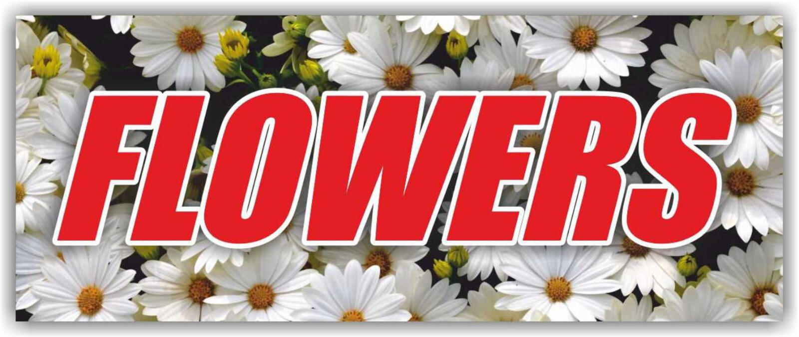 FLOWERS Advertising Banner Vinyl Mesh Sign bouquets Flowers Shop GARDEN CENTER