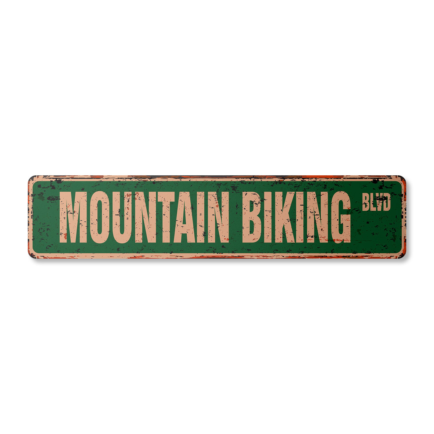 MOUNTAIN BIKING Vintage Street Sign biker bike bicycle rider cycling