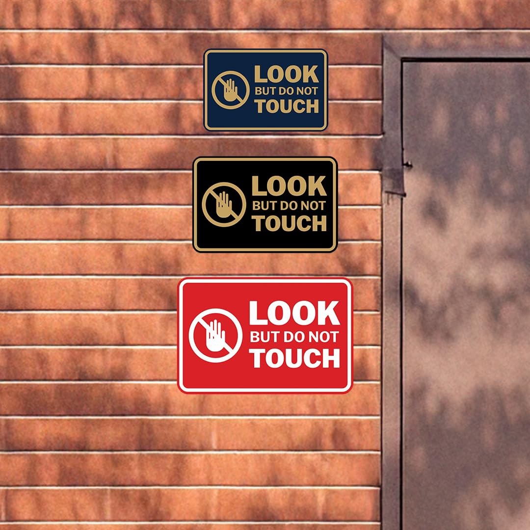 Classic Framed Look, But Do Not Touch Sign Black – Small