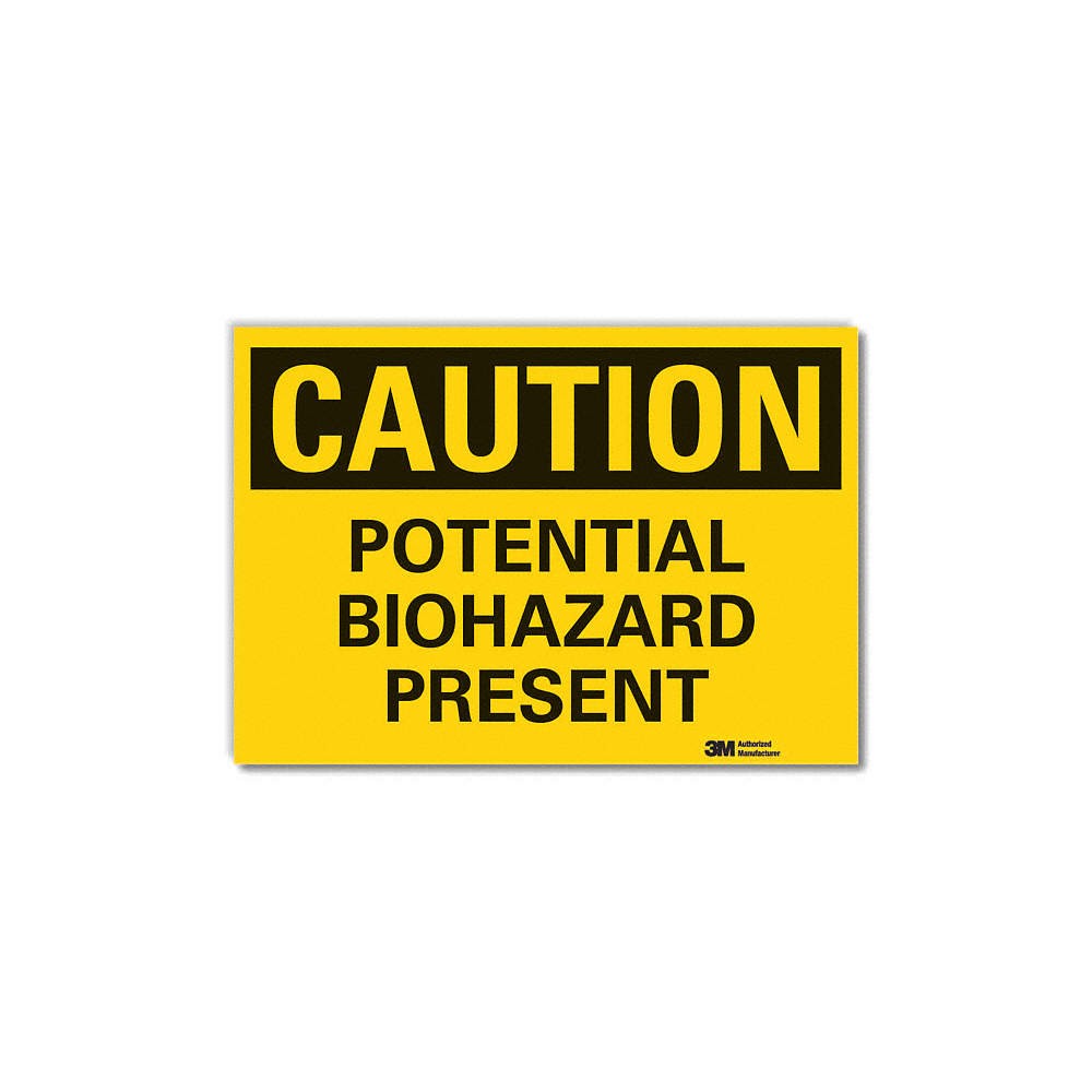 LYLE LCU3-0311-RD_7x5 Biohazard Caution Rflctv Label,5inx7in 48WN29