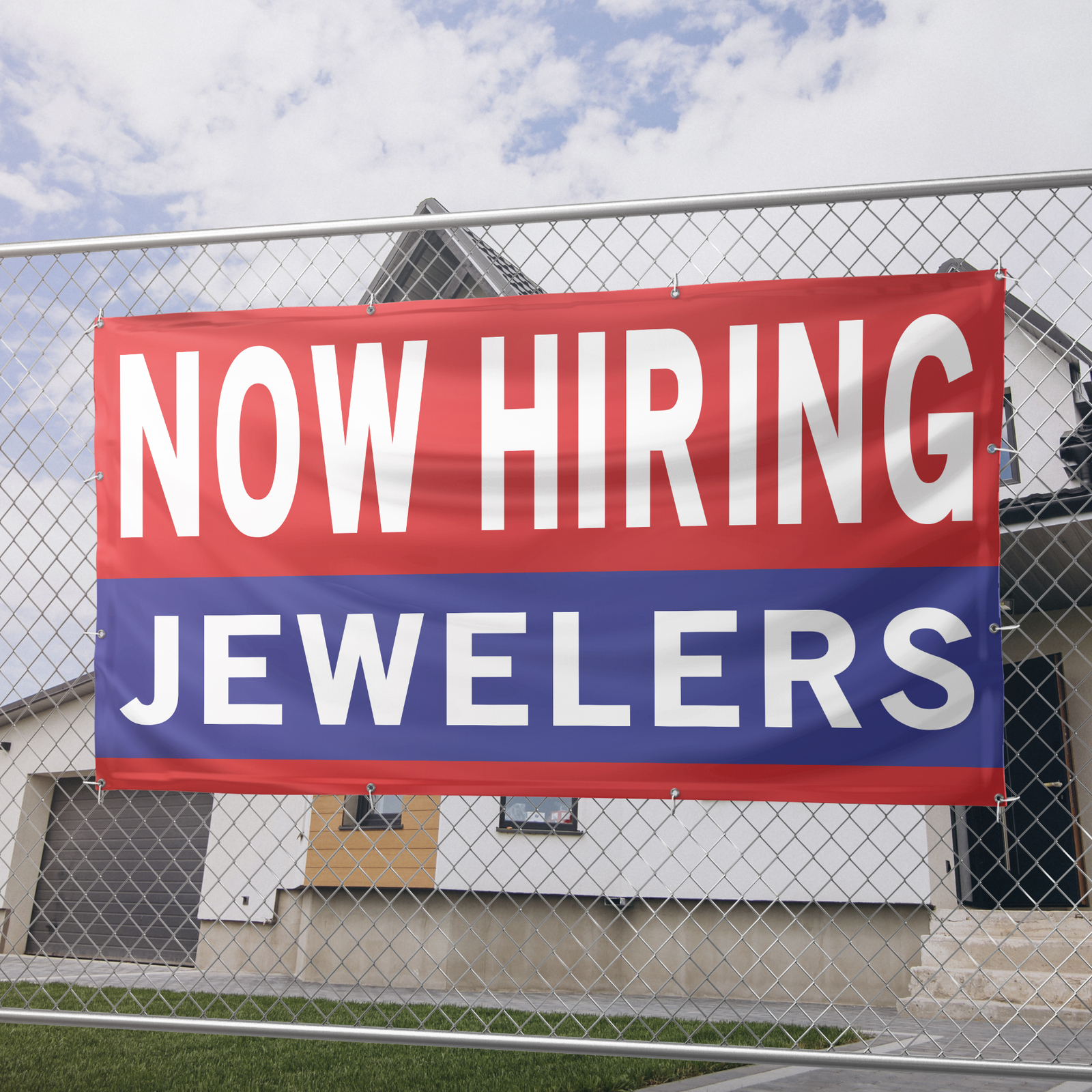 Now Hiring Jewelers 13 oz Heavy Duty Vinyl Banner Jobs Available Goldsmith Sign
