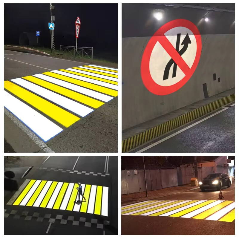 200W-600W Warehouse Safety Sidewalk LED Rotating Gobo Zebra Crossing Projector