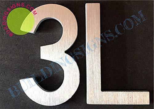 Apartment Number 3L Sign (Brush Silver,, Rust Free, 2.75 inch)….–REF24-1027