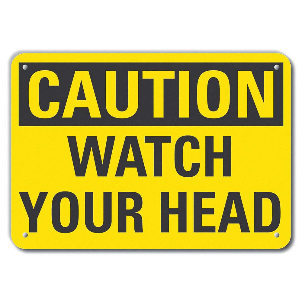 LYLE LCU3-0240-NP_10x7 Caution Sign,7 inx10 in,Plastic 460F88