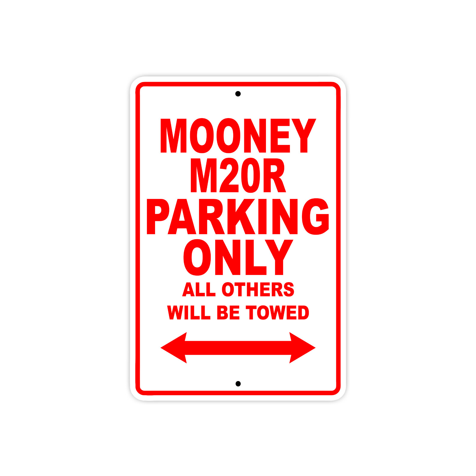 Mooney M20R Parking Only Aircraft Reserved Parking Notice Aluminum Metal Sign
