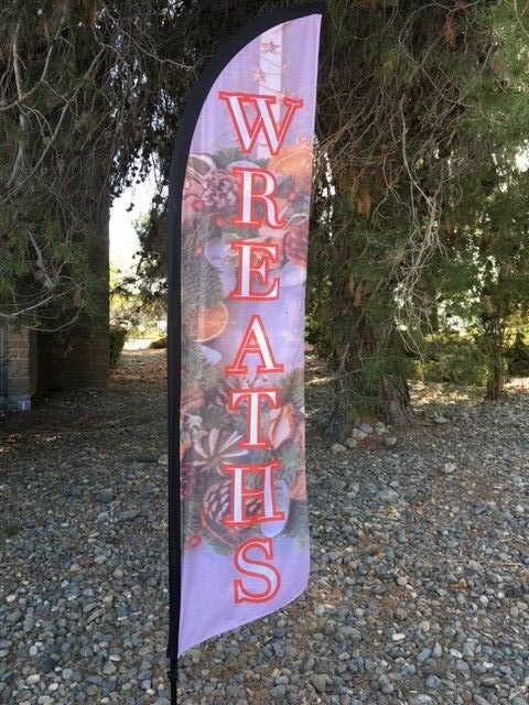 HOLIDAY/CHRISTMAS FEATHER FLAGS