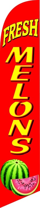 FRESH MELONS swooper feather flag banner sign 9118
