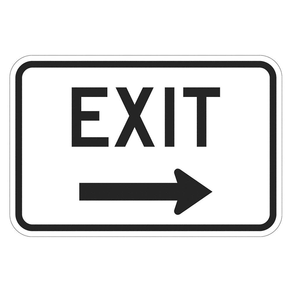 LYLE T1-1903-HI_18x12 Exit Sign For Parking Lots,12″ x 18″ 449H31