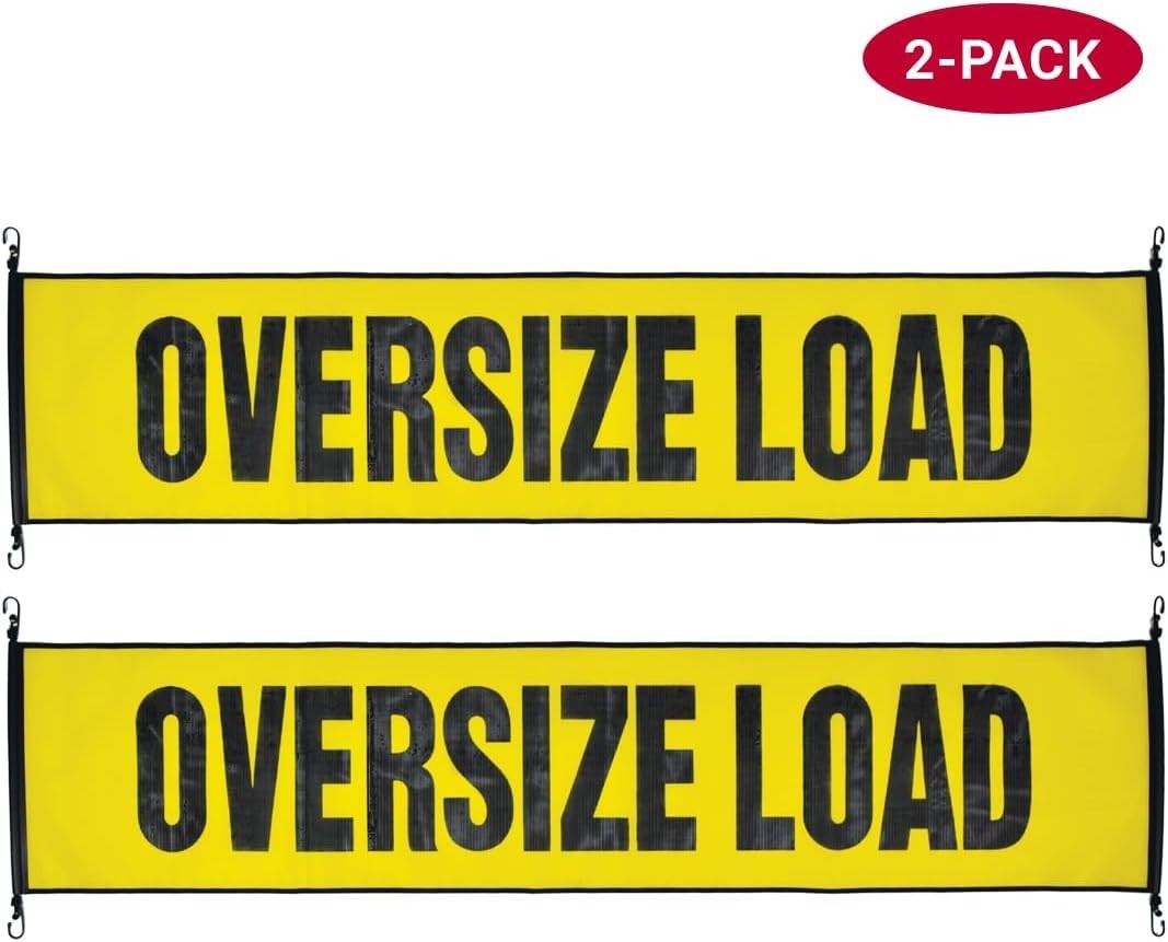 Wide Load Mesh Banner with Bungee Cords – 2 Pack
