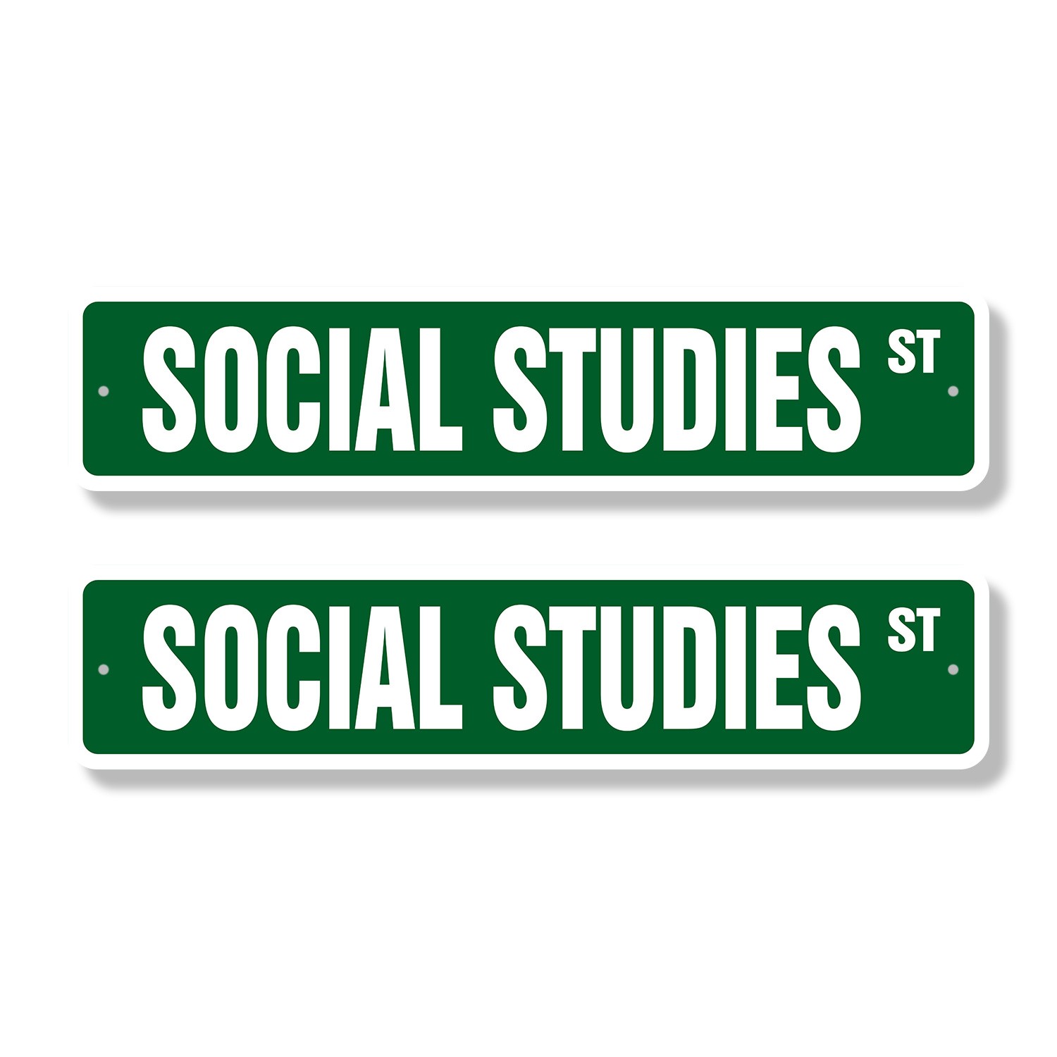 SOCIAL STUDIES Street Sign (2 Pack) teacher course educator school civics