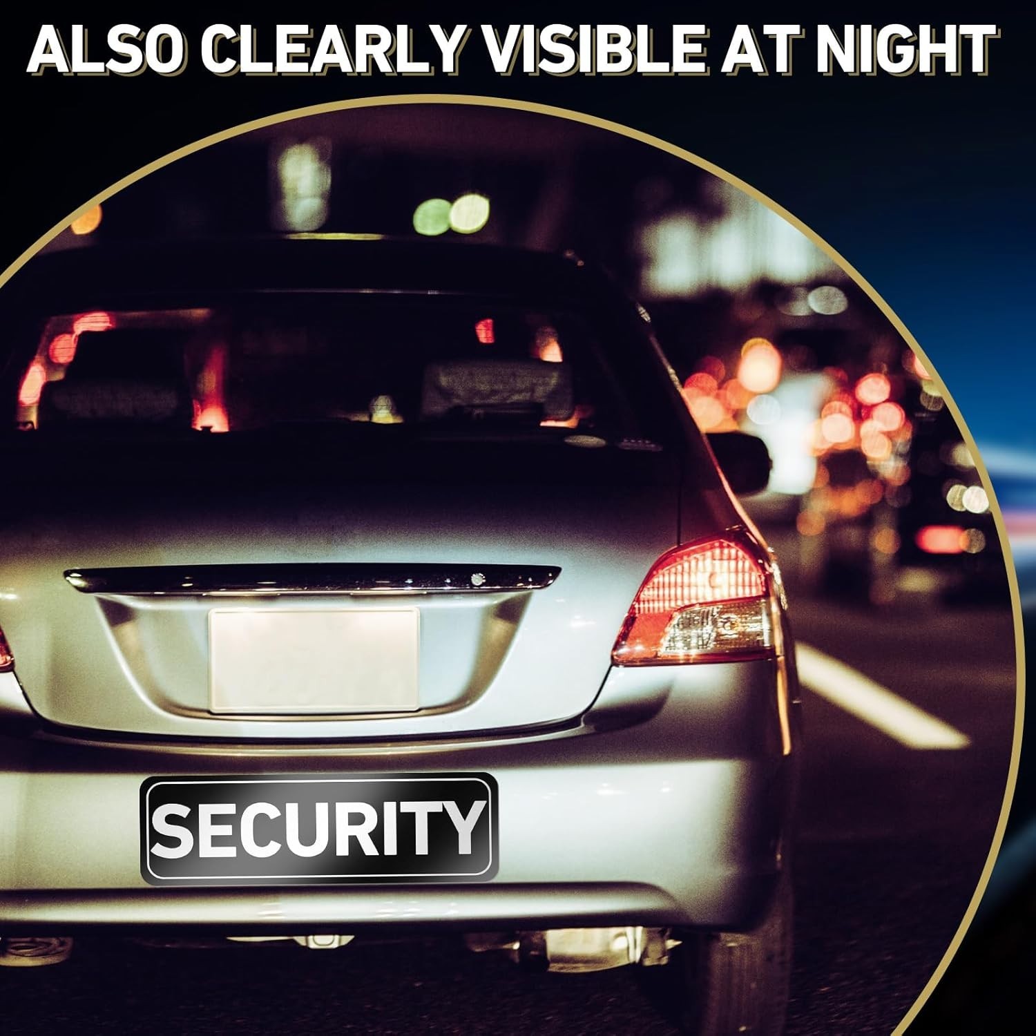 Reflective Security Car Magnetic Signs 4-Pack
