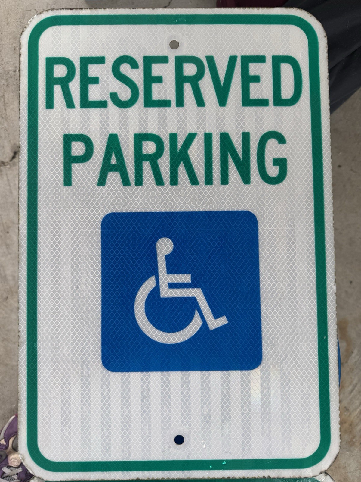 Signs 2, Reserved Parking & Van Accessible Aluminum Street Signs (retail is $30)