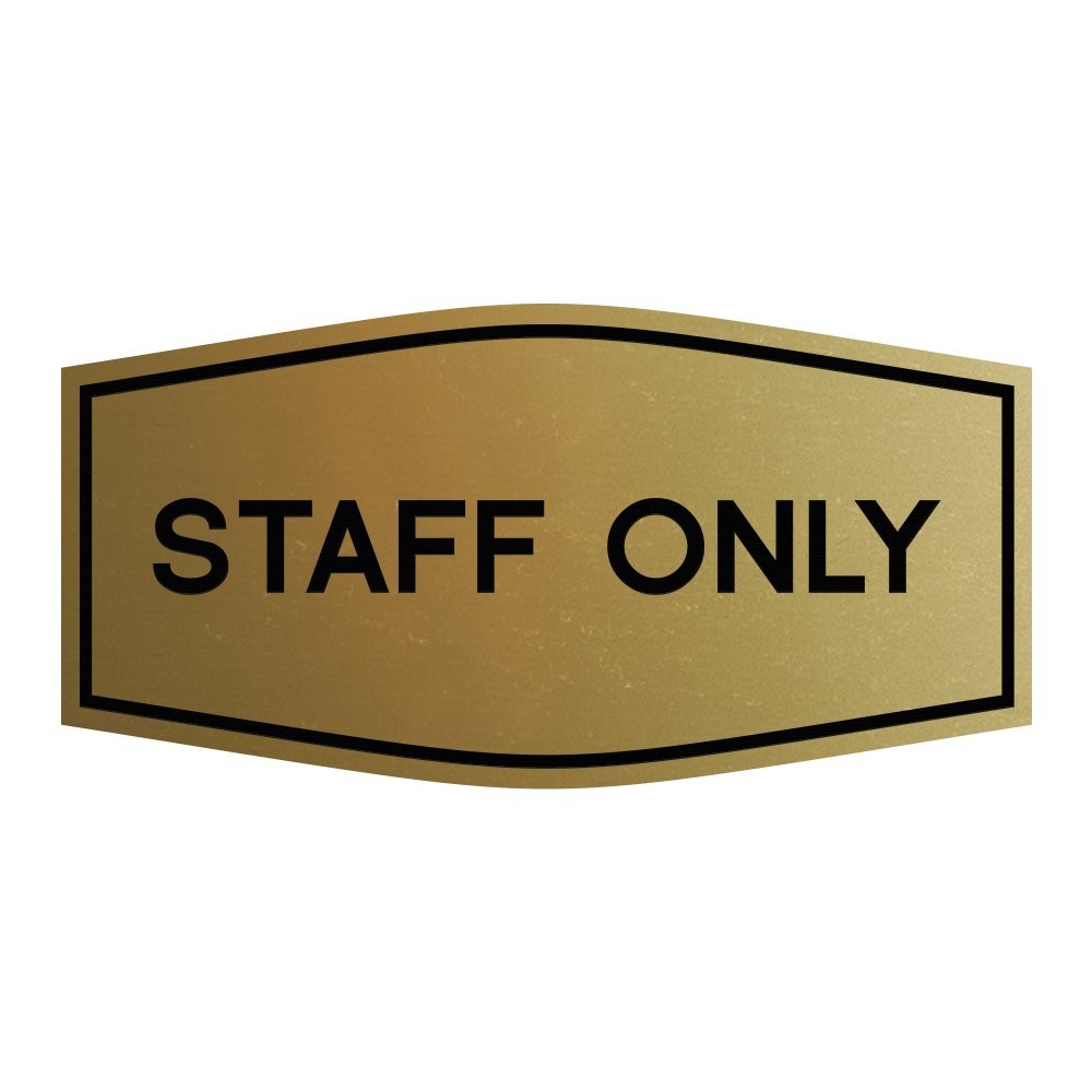 All Quality Fancy Staff Only Wall Or Door Sign – Durable – Medium 5 Pack