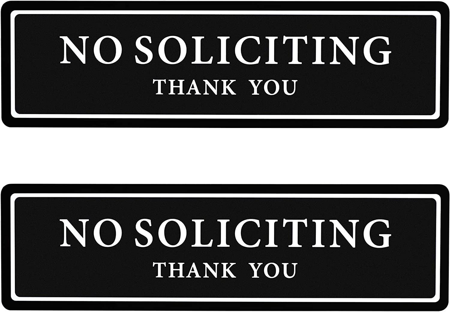 2 Pack No Soliciting Sign for House — Keep Solicitors Away, with Strong Adhes…