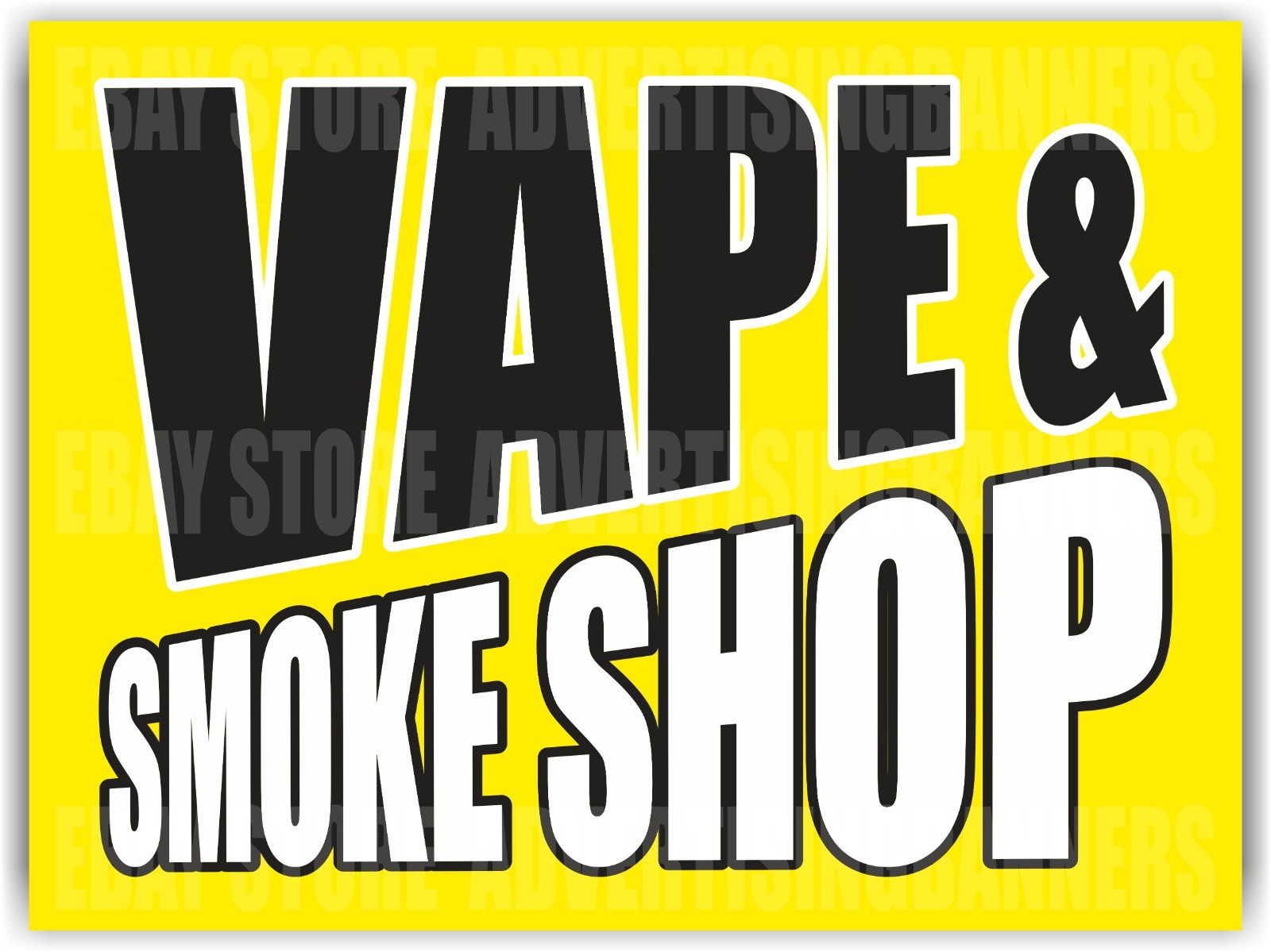 VAPE SMOKE SHOP Yard Sign with H-Stakes oil tobacco cigarettes hookah vape