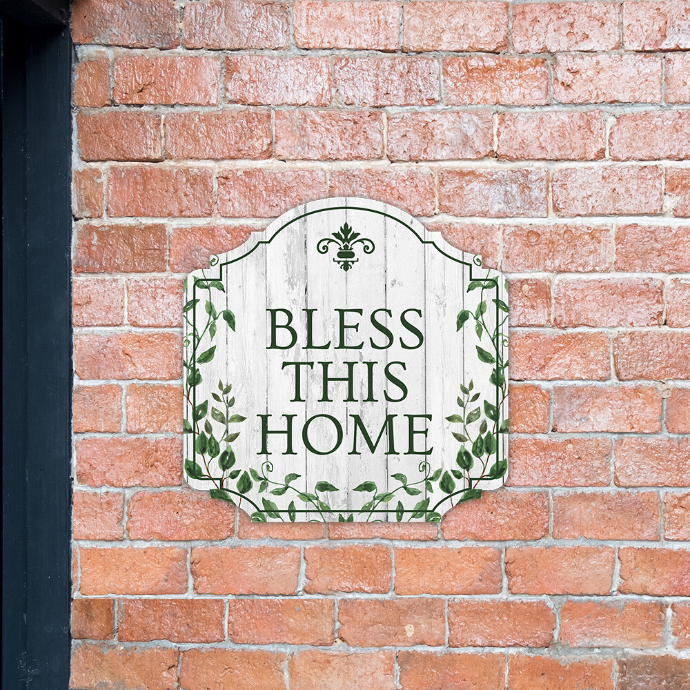 Heritage Plus Bless This Home Wall or Door Sign | Home Entrance Decoration