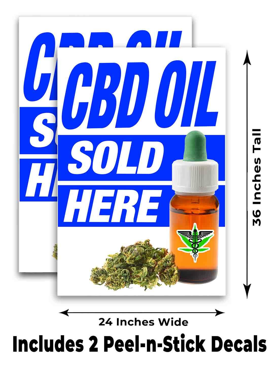 CBD OIL SOLD HERE Signicade 24×36 A Frame Sidewalk Sign Double Sided