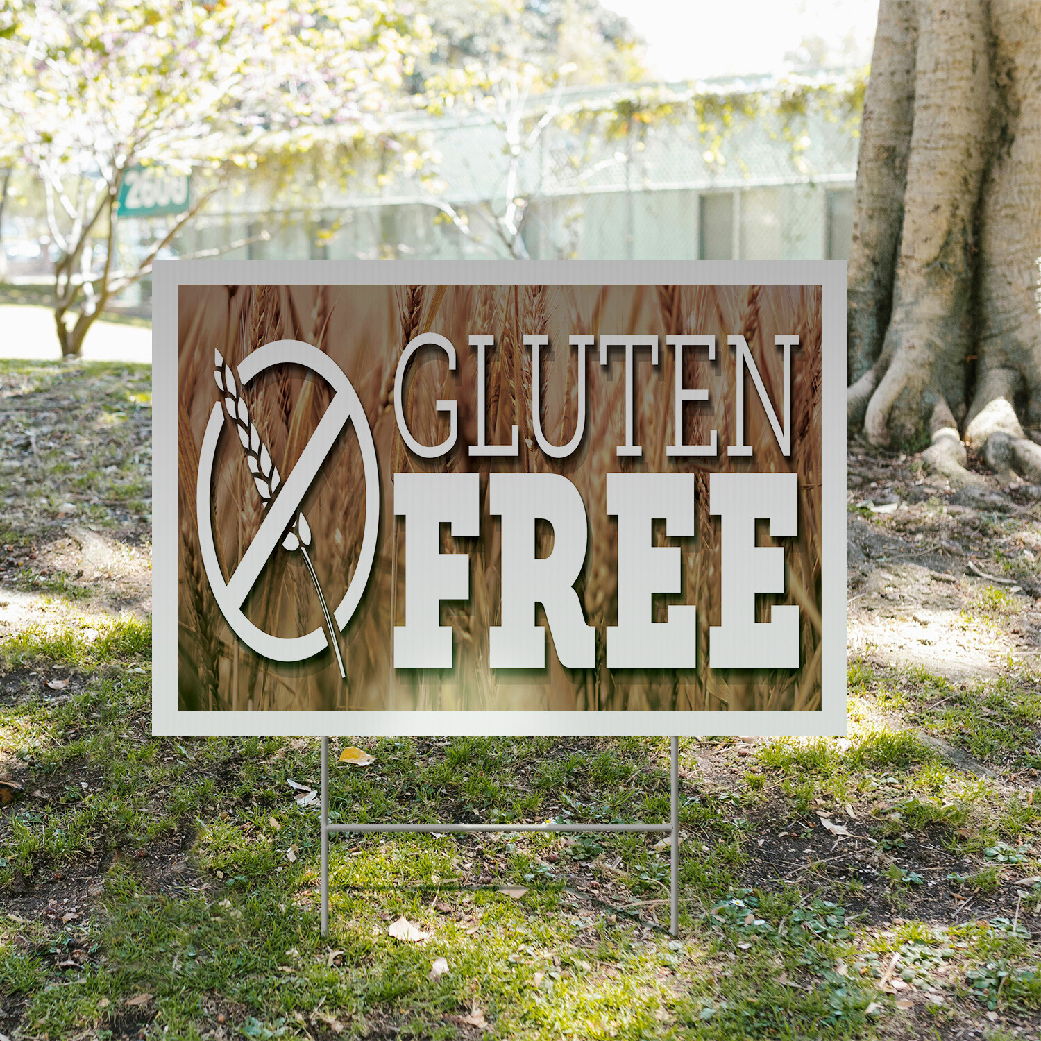 Gluten Free Yard Sign Healthy Living, Dietary Options, Grocery Promotions