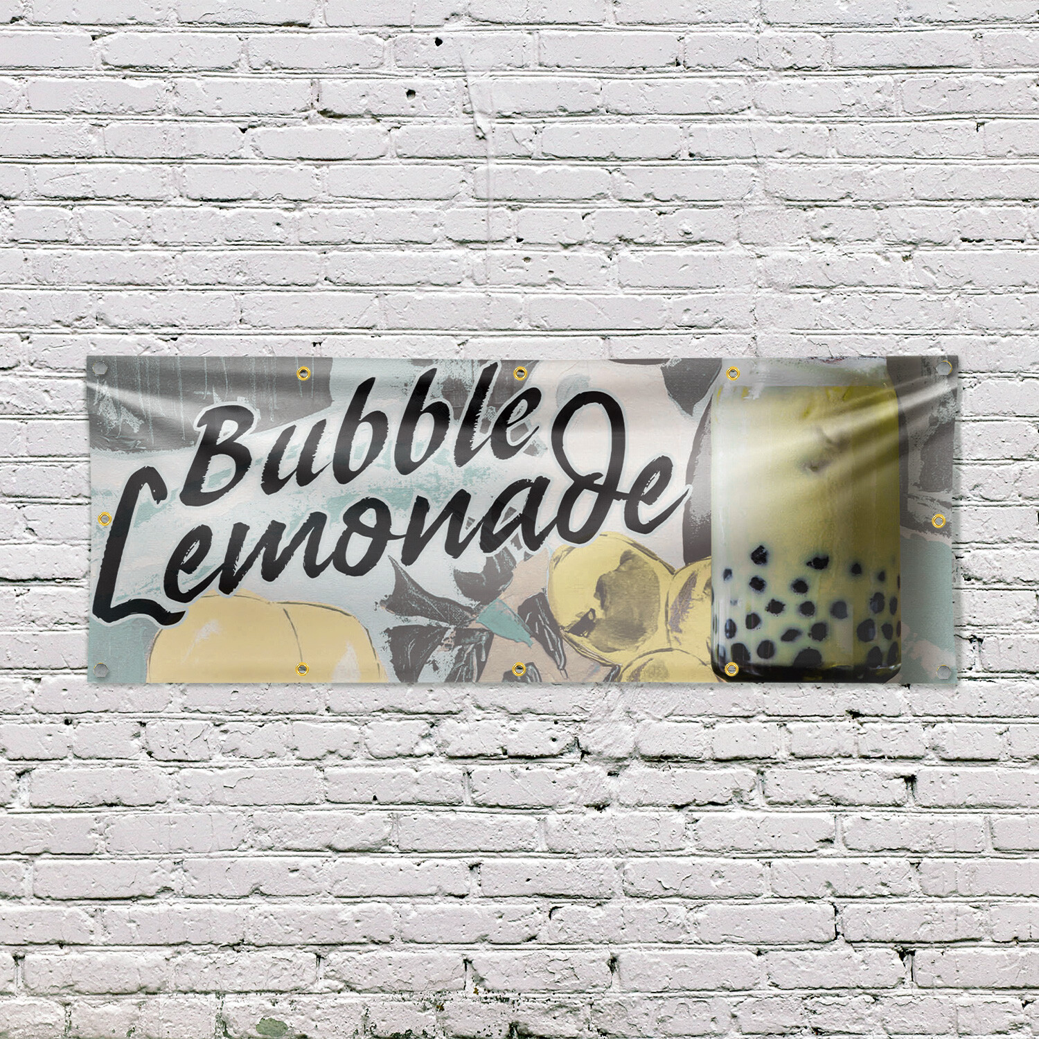 Bubble Lemonade Vinyl Banner Sign with Metal Grommets Heavy-Duty Single-Sided