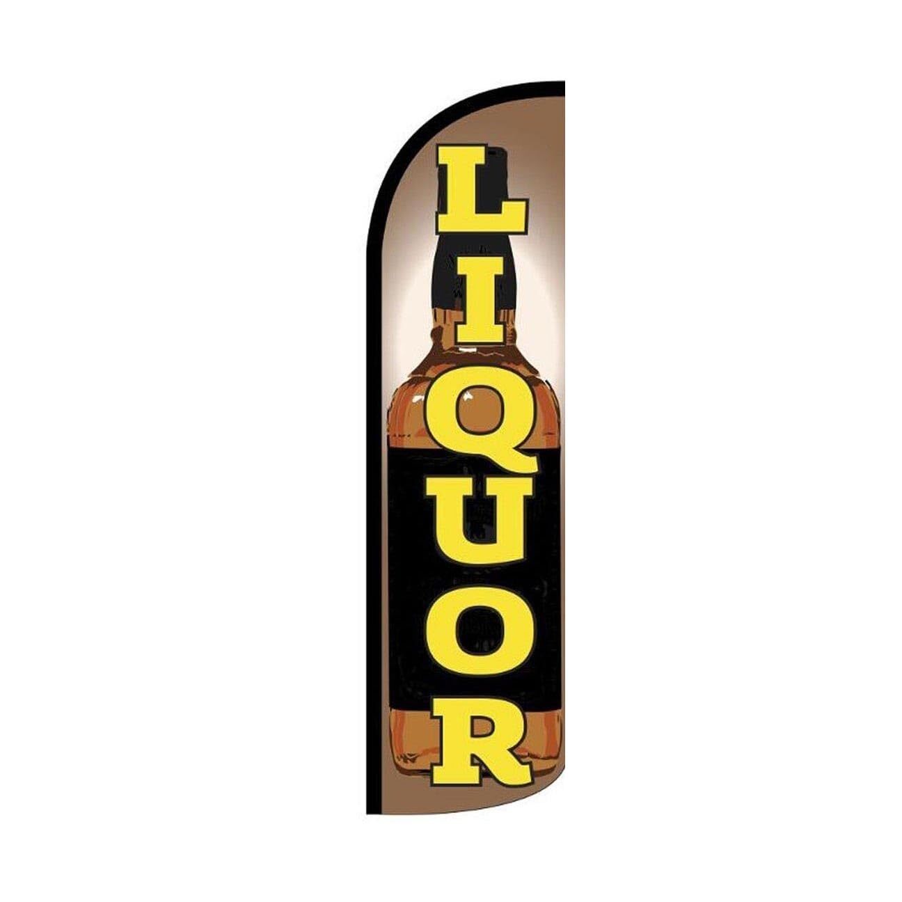 Liquor Swooper Flutter Feather Flag | 3ft W x 11.5ft Tall