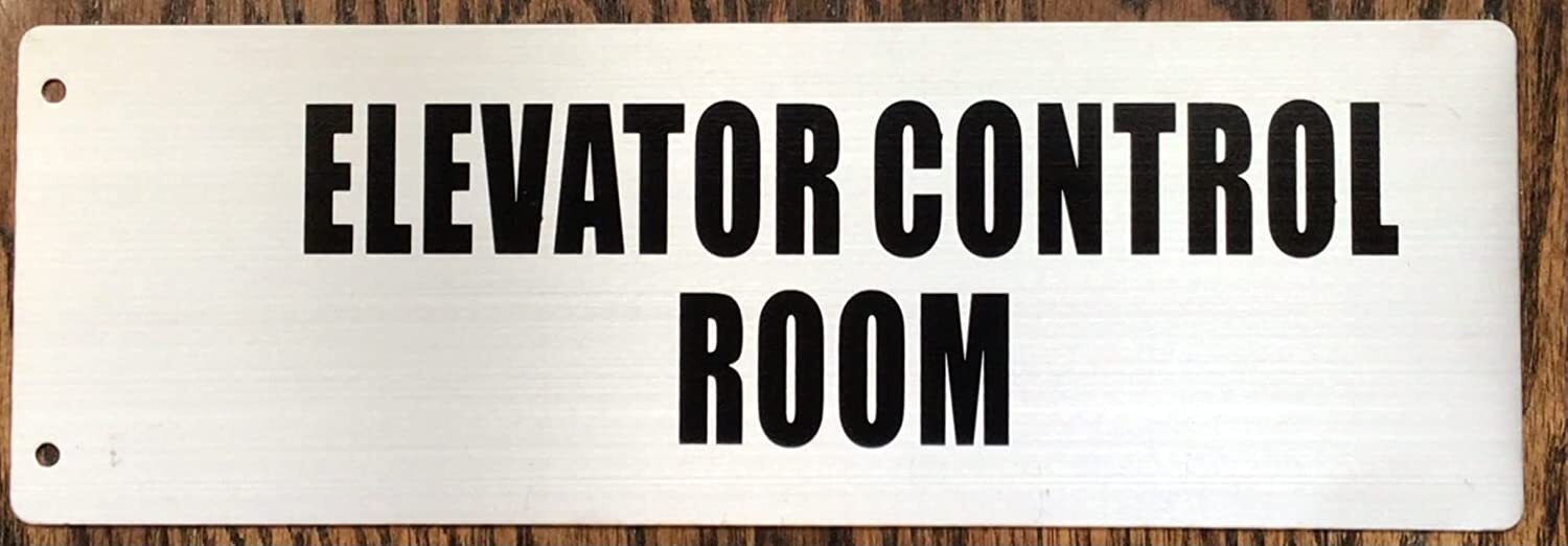 Elevator Control Room Sign-Two-Sided/Double Sided Projecting-REF24-1027