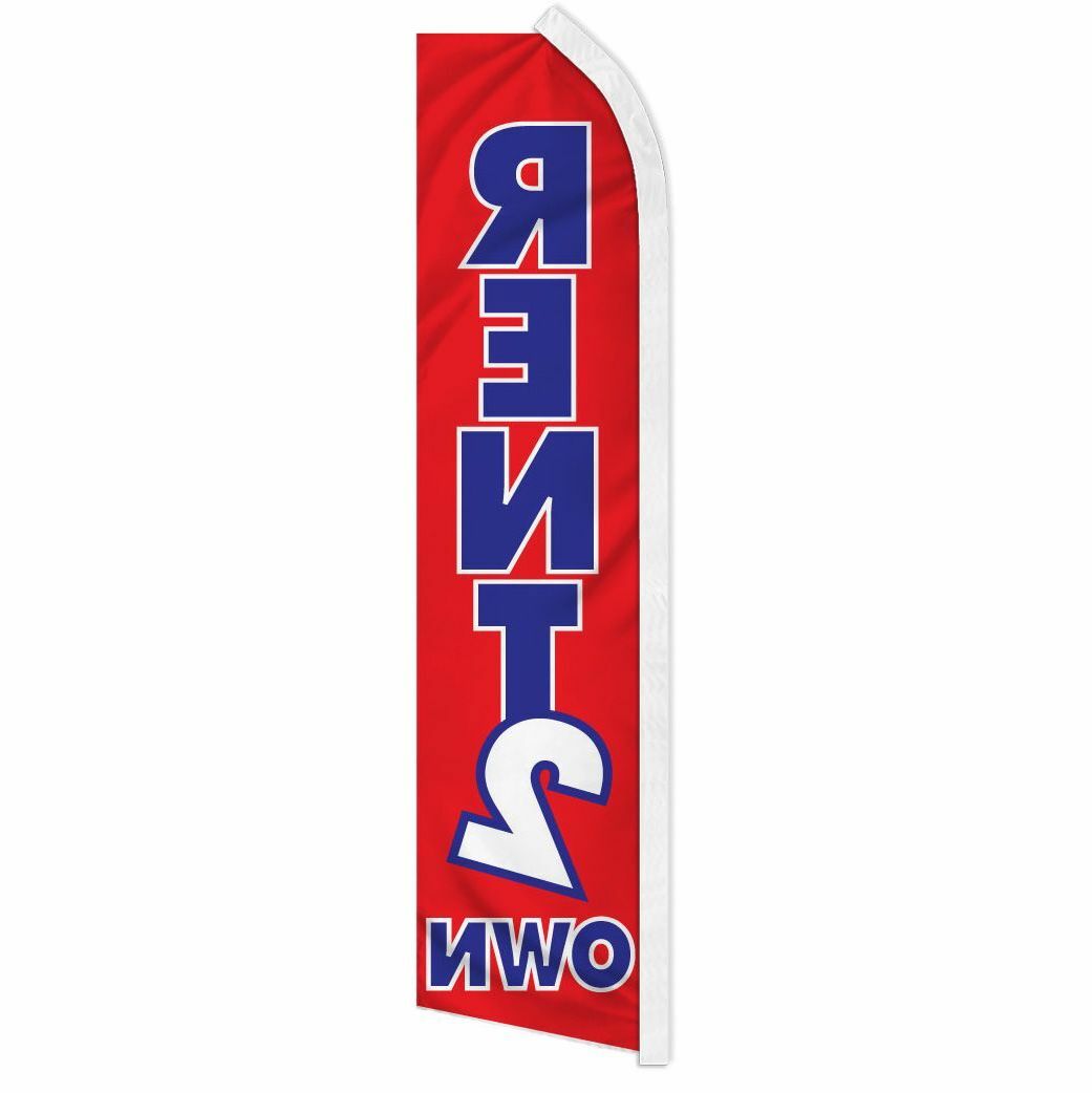 RENT 2 OWN advertising super flag swooper banner business buy lease rent to own