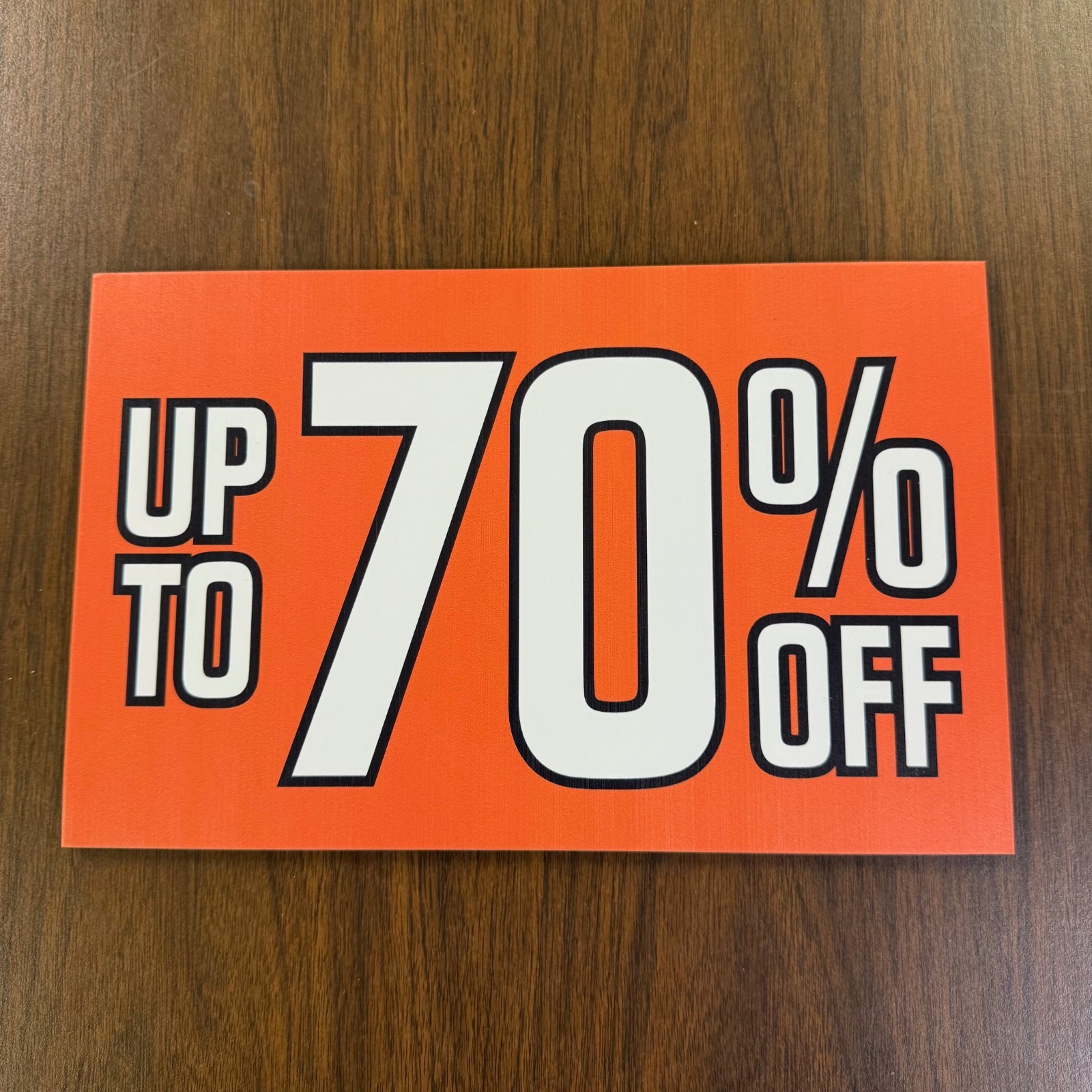 UP to 70 % OFF Sale Price Signs Price Cards for Retail -11″w x 7″H- 8 pieces