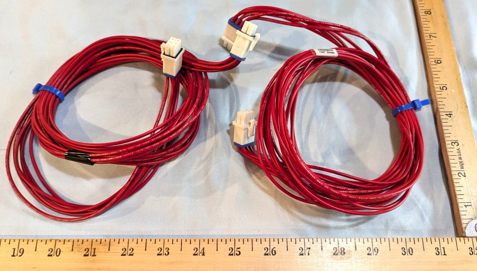 Lot Of Two [2] Daktronics 6-Pin Wire Harness Cables (W-2468) Fuel Sign Component