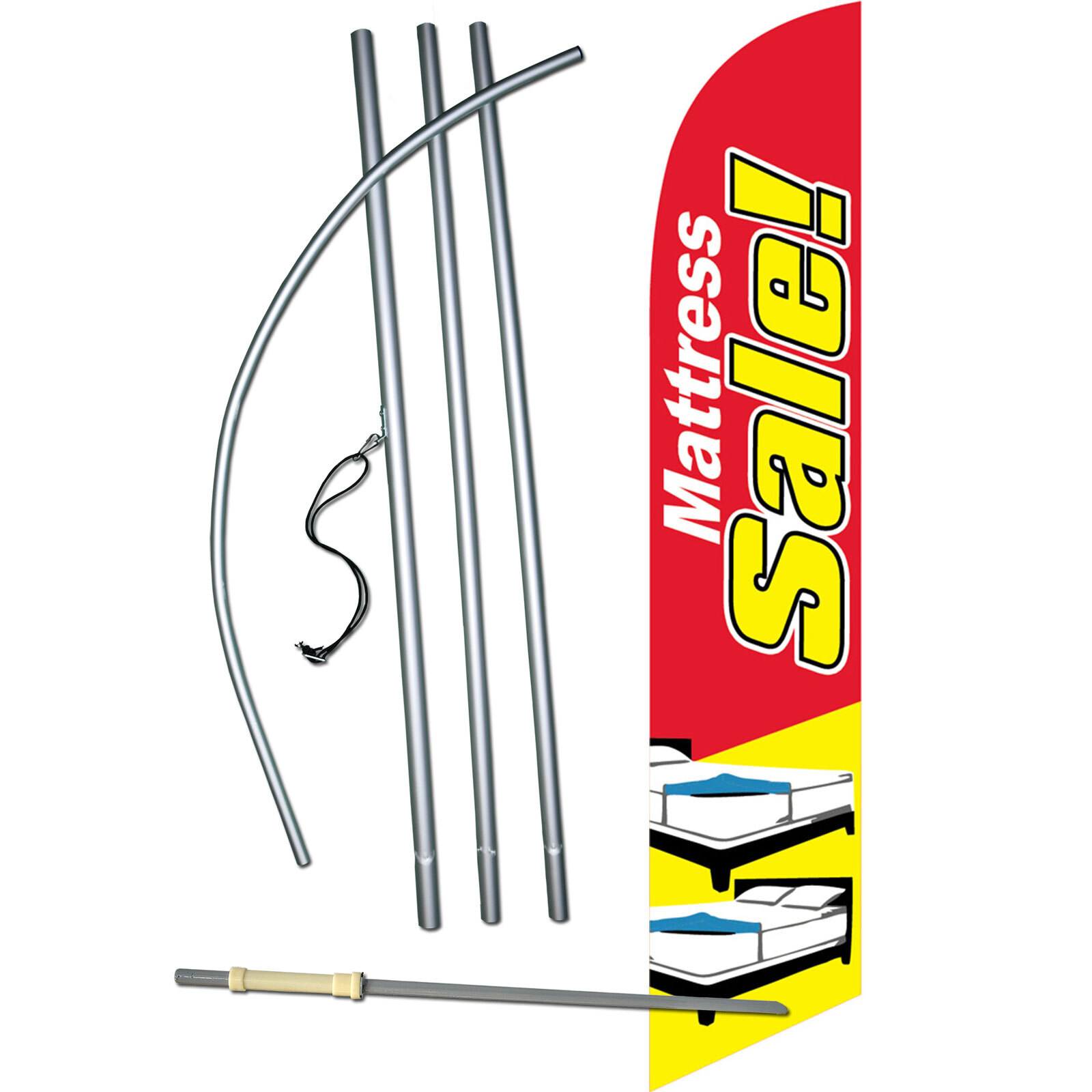 Mattress Sale Red/Yellow Swooper Flag Kit