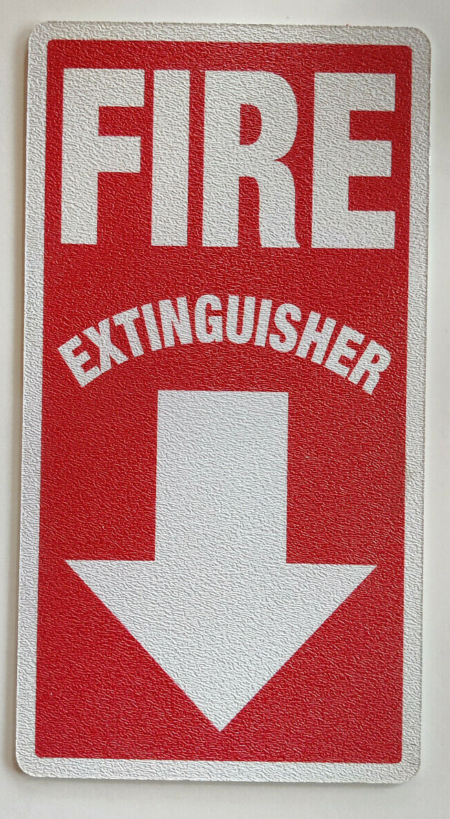 Plastic Fire Extinguisher Sign / Panel 5-1/8” x 9-5/8”