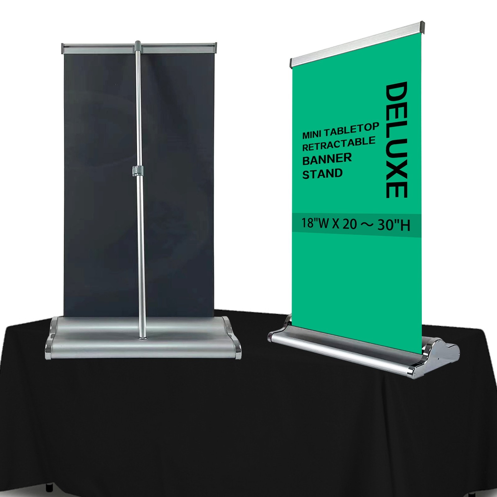 Deluxe Retractable Banner Stand 18″24″33.5″36″48″60″W (Stand ONLY) Widened Base