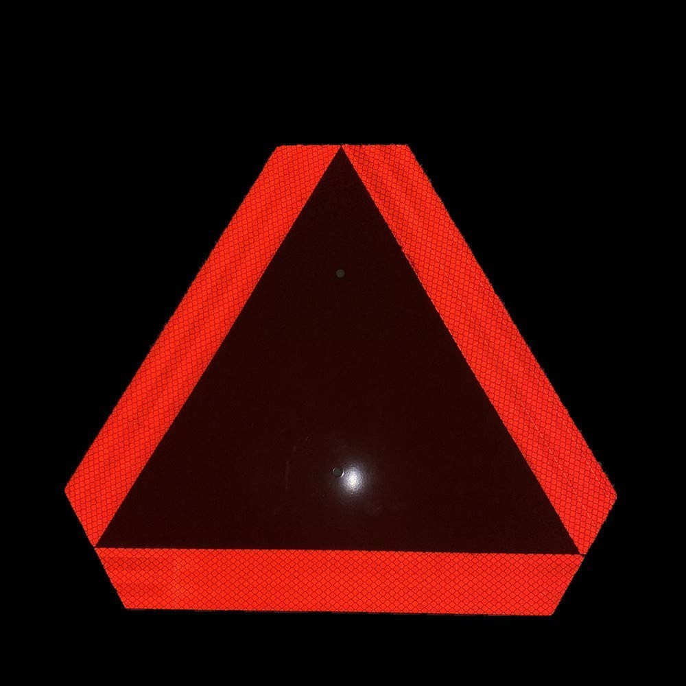 Slow Moving Vehicle Sign, Farm Triangle Safety Sign, Aluminum 14″x16″ Enginee…