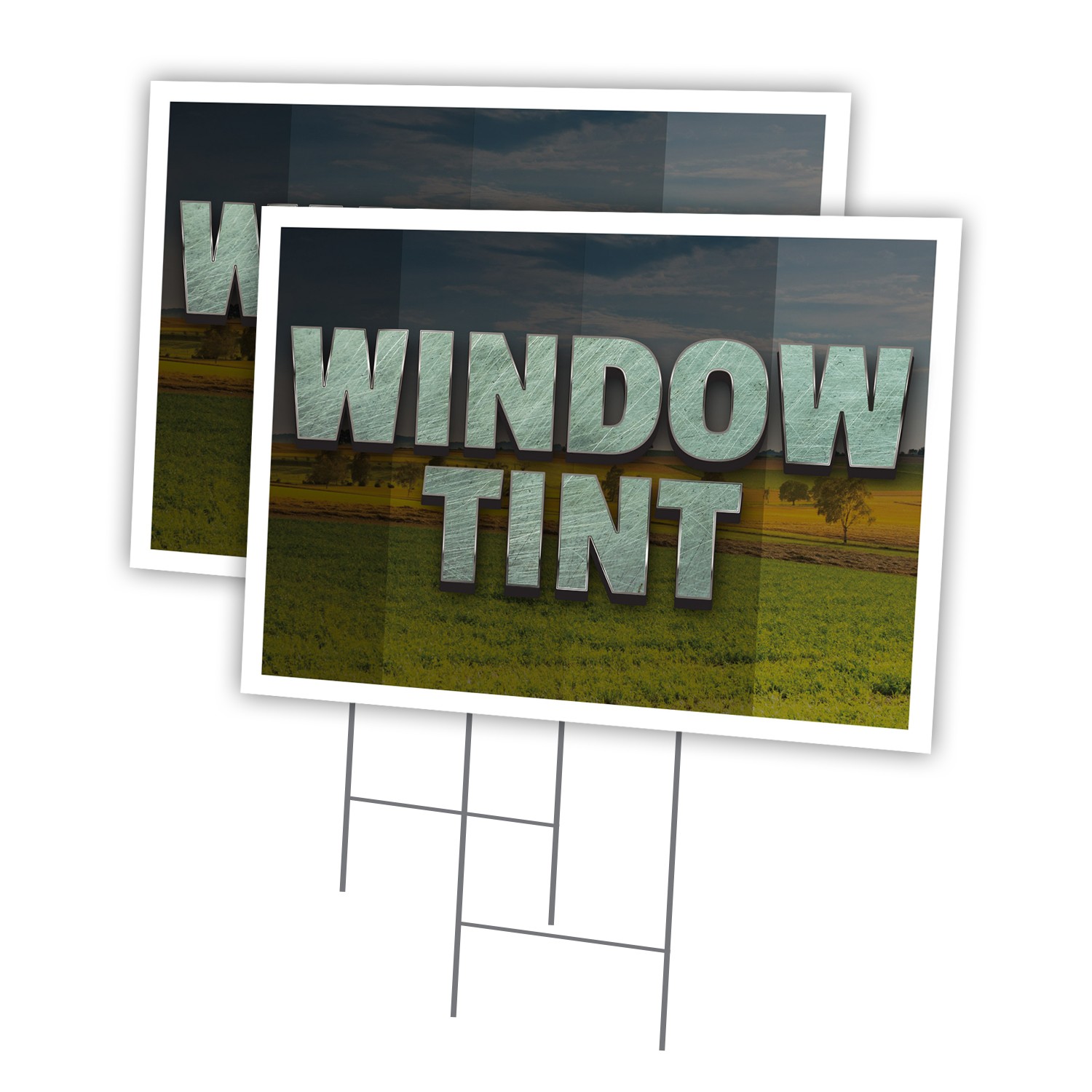 Window Tint Multi-Pack of Yard Signs & Stake Coroplast Auto Repair Shop Mechanic