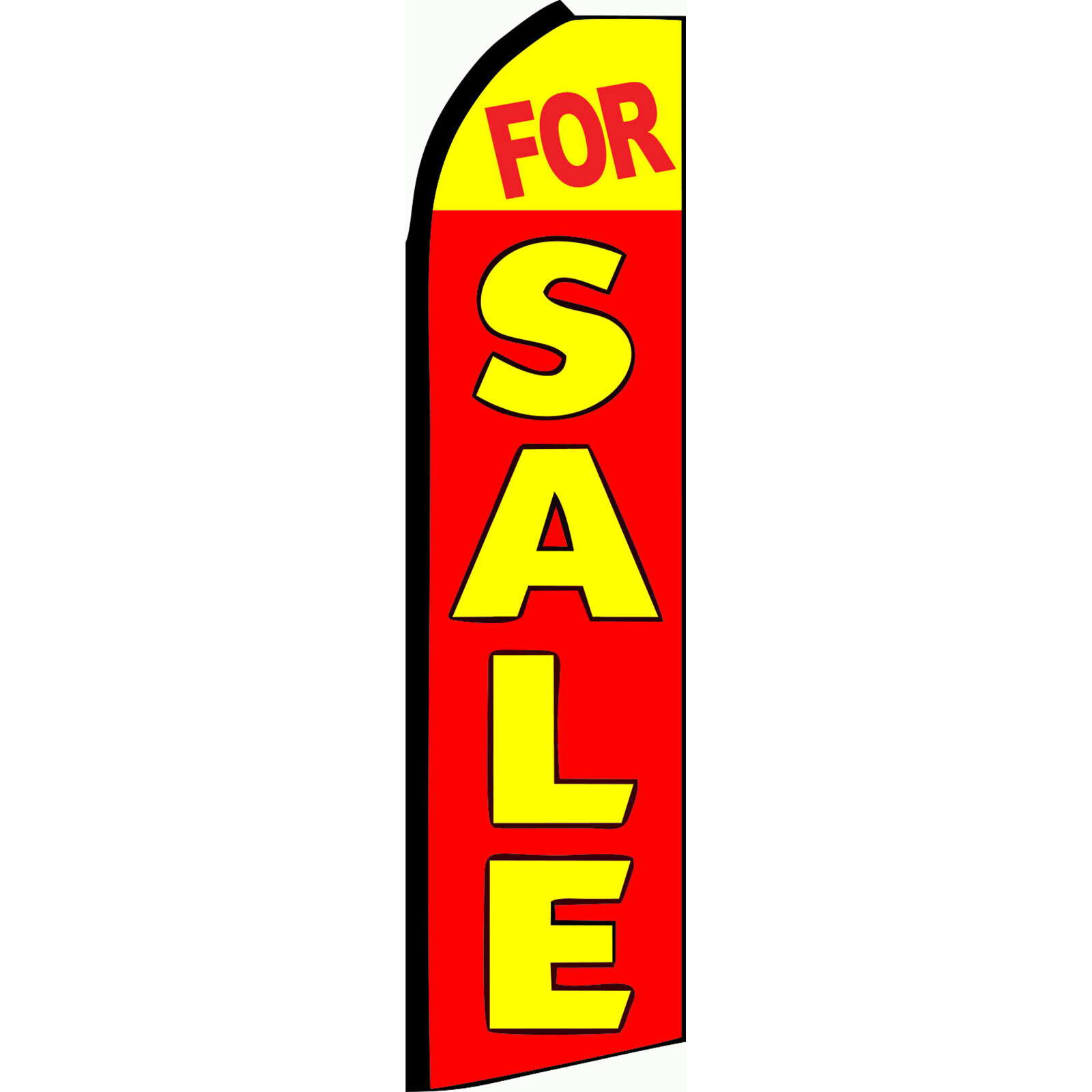 For Sale Red/Yel 2 1/2 ft X 11 1/2 ft Polyester Swooper Flag