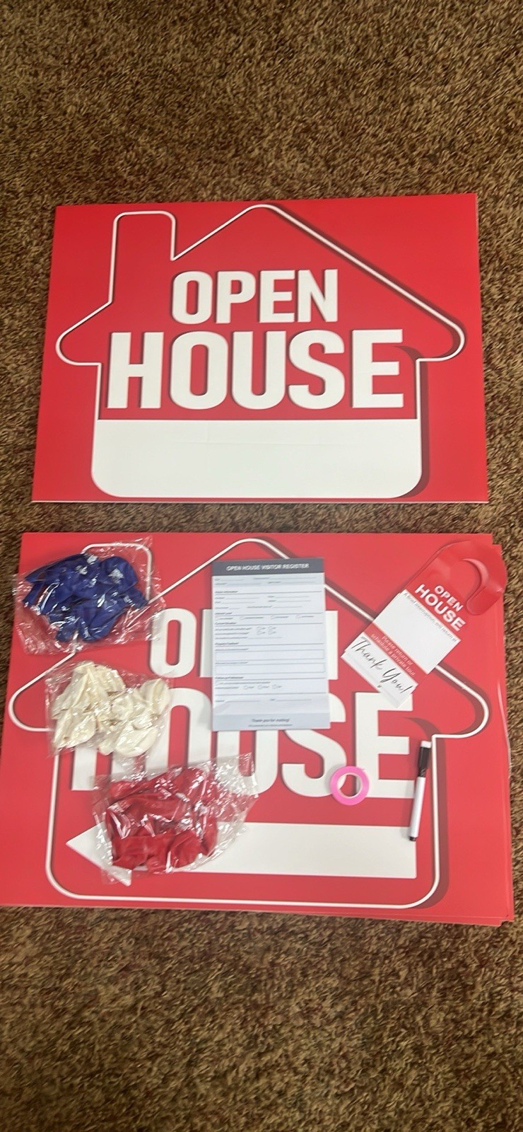 Open House Signs, Balloons And Extras