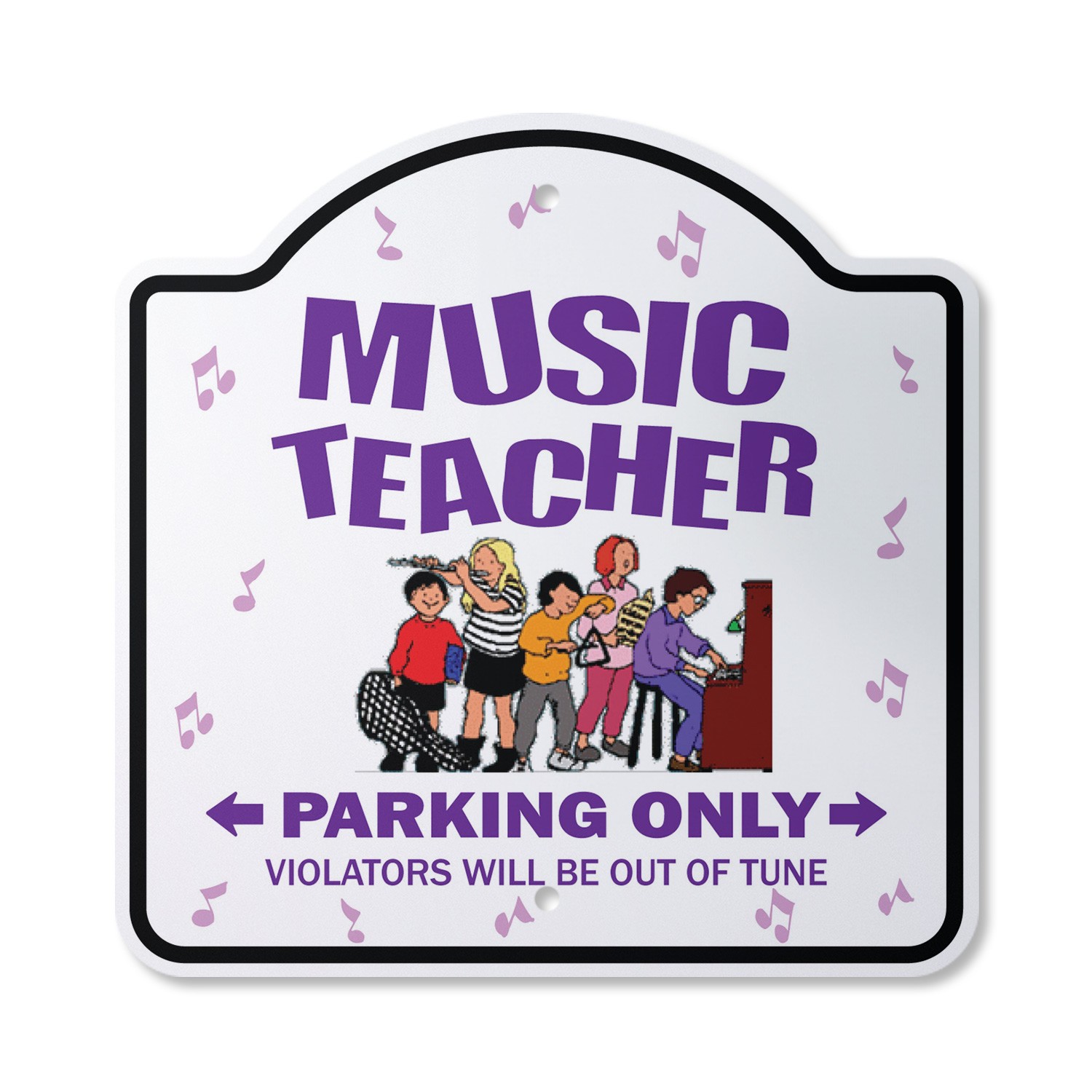Music Teacher Zone Plastic Sign Lessons Instructor Band High Middle