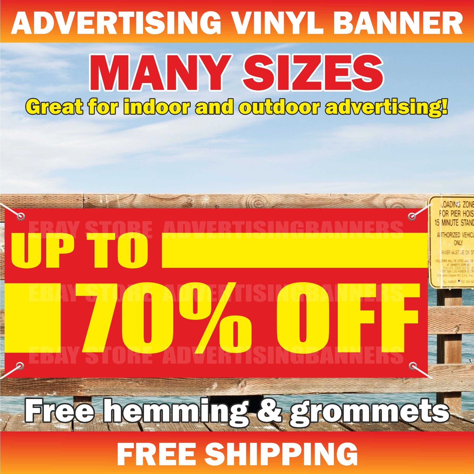 UP TO 70% OFF Advertising Banner Vinyl Sign SALE 10% OFF Clearance Discount Save