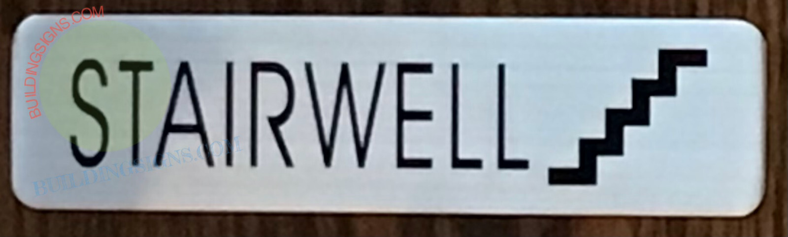 STAIRWELL SIGN (2×7.75 BRUSH SILVER)-REF24-1027