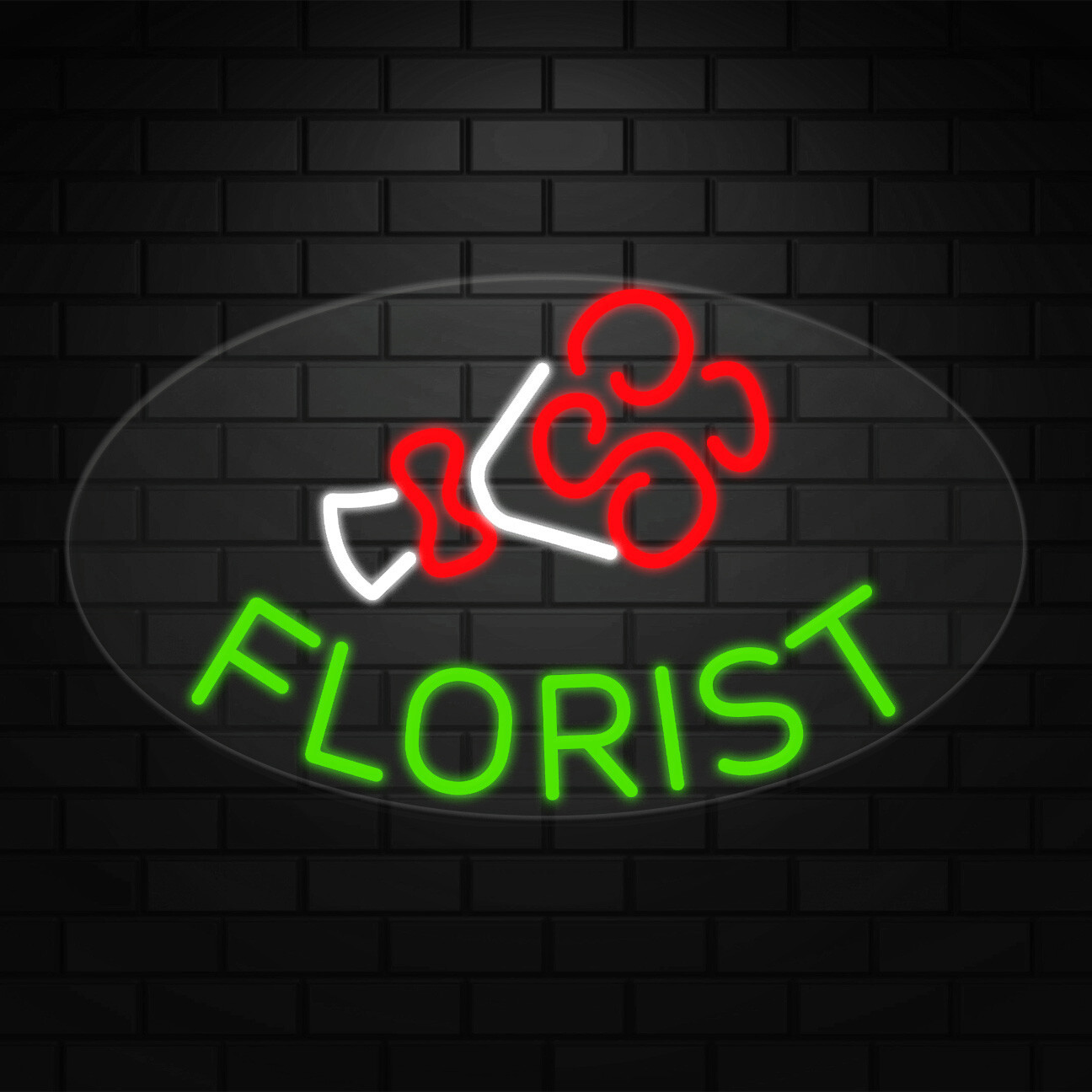 Florist Sign for Business Displays | LED Flex Neon | 30″W x 17″H x 1″D