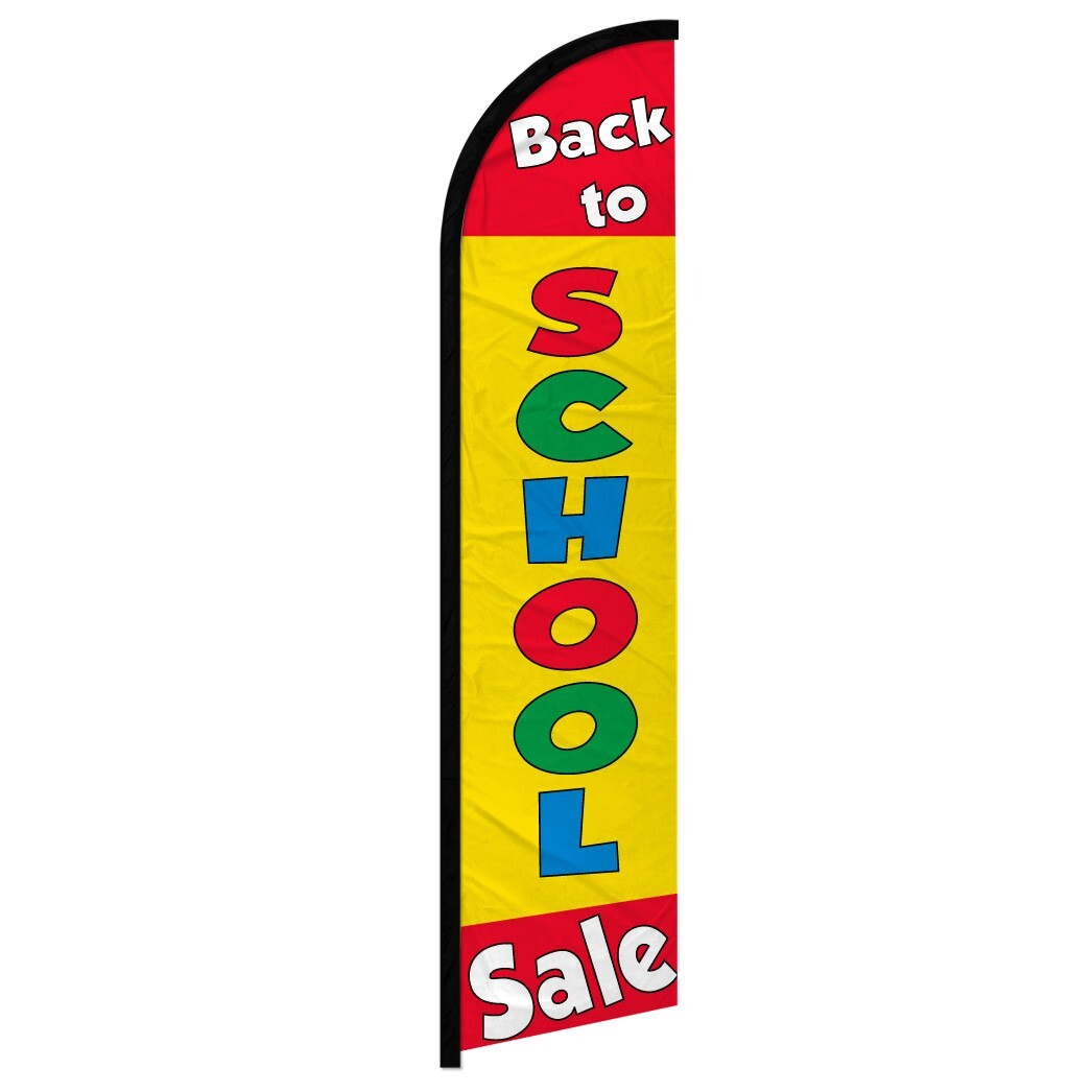Back To School Here Windless Advertising Swooper Flag Sale Flag Sale
