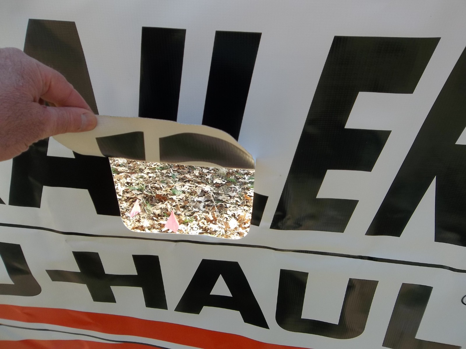 Vtg UHAUL Truck Trailer 10 Ft Large Heavy Duty Double Sided Vinyl Banner Sign