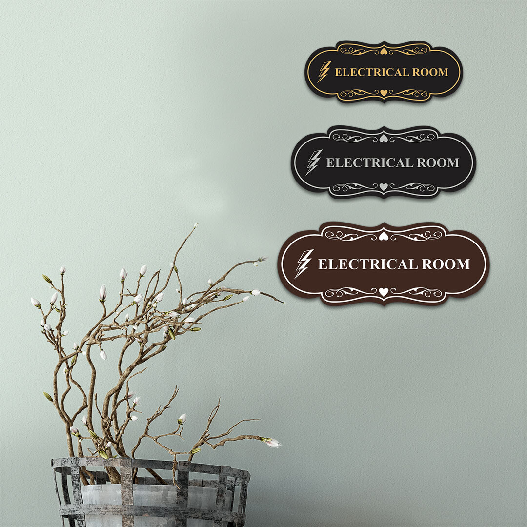 Designer Electrical Room (Lightning) Wall or Door Sign