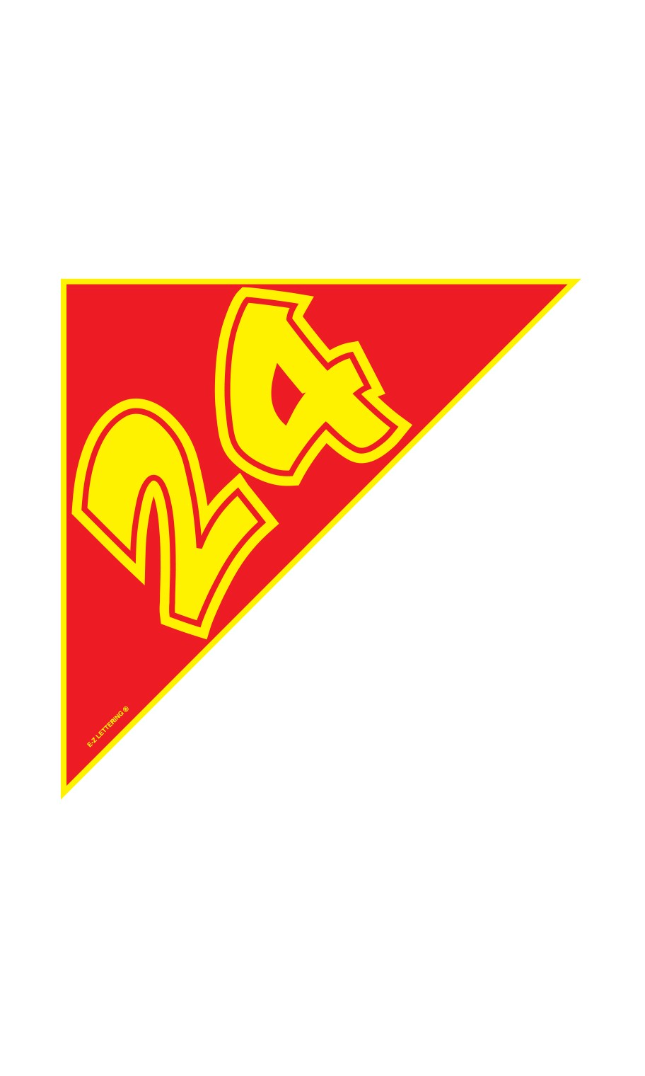 SSWBasics Corner Windshield Year Stickers – Red/Yellow – “24” – Pack of 12