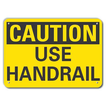 Lyle Lcu3-0218-Ra_10X7 Caution Sign, 7 In H, 10 In W, Aluminum, Vertical
