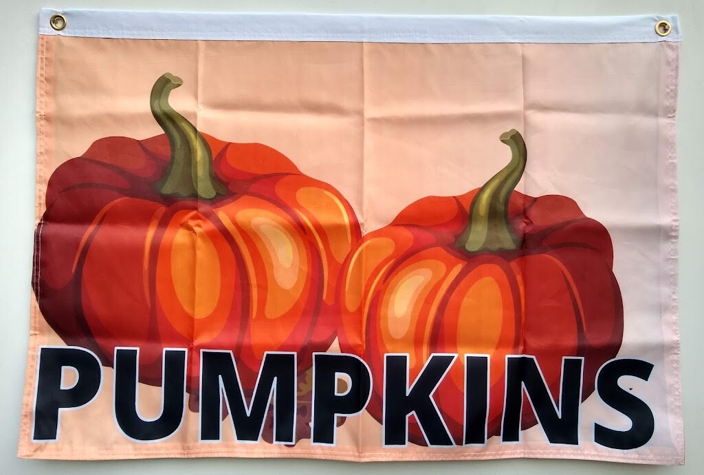 PUMPKINS FLAG 2x3ft flag, vertical banner