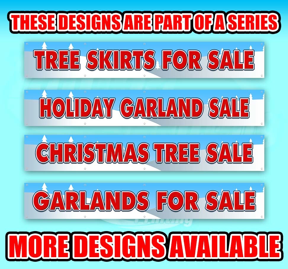 CHRISTMAS TREE SALE Advertising Vinyl Banner Flag Sign LARGE SIZE HOLIDAYS