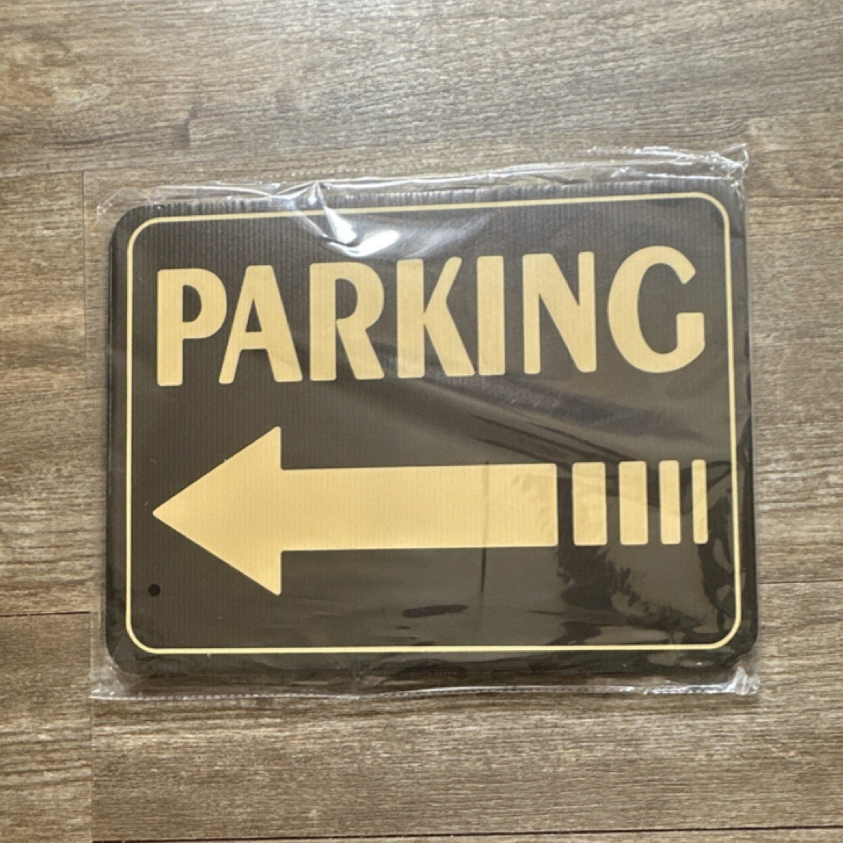 Black Gold Horizontal Parking Signs Left Right Arrow Business Hours Status