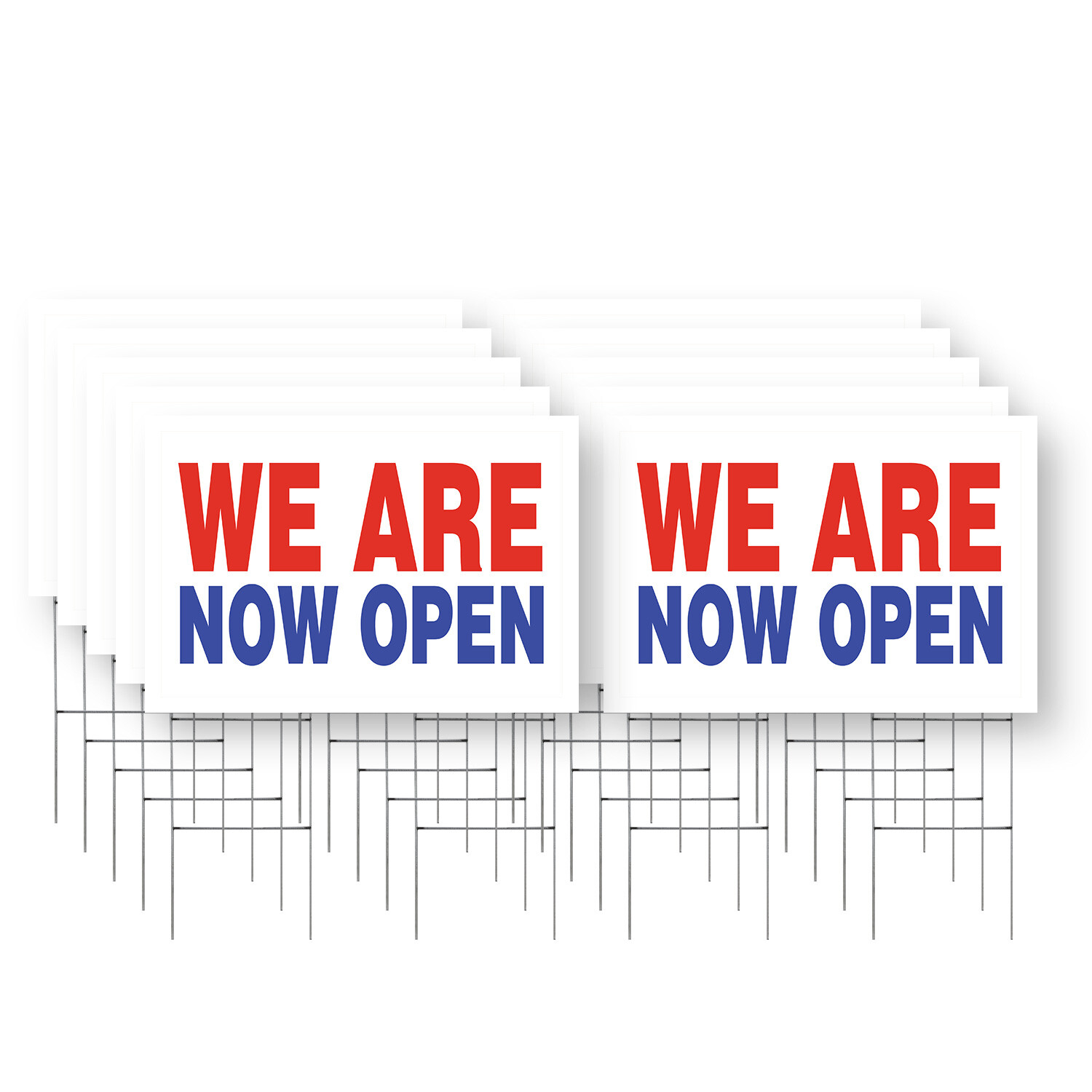 We Are Now Open Yard Sign Grand Opening, Professional Display, Bold Messaging