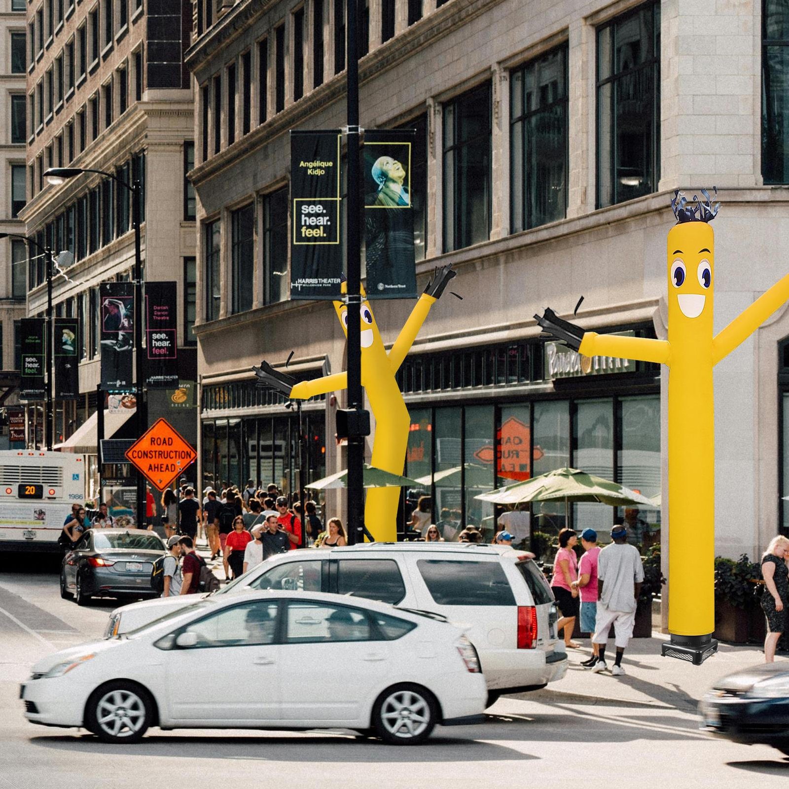 20 ft Air Dancers Wacky Waving Inflatable Tube Man with 1 HP Blower Fan